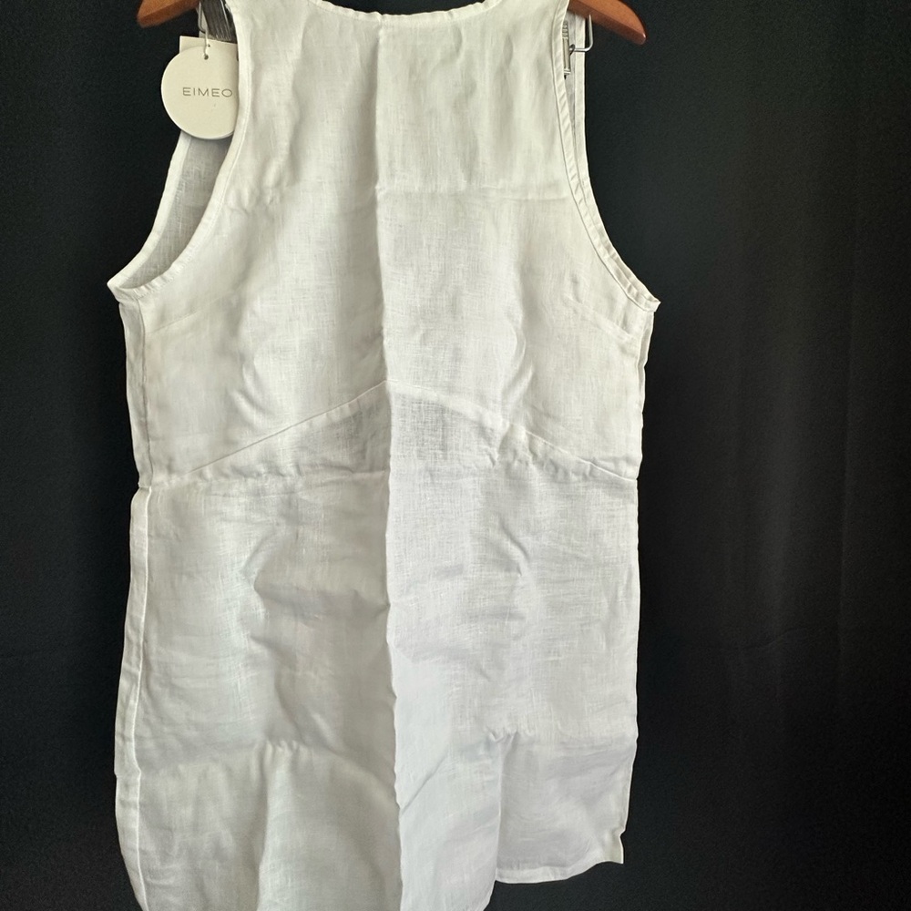 Eimeo White Linen Dress